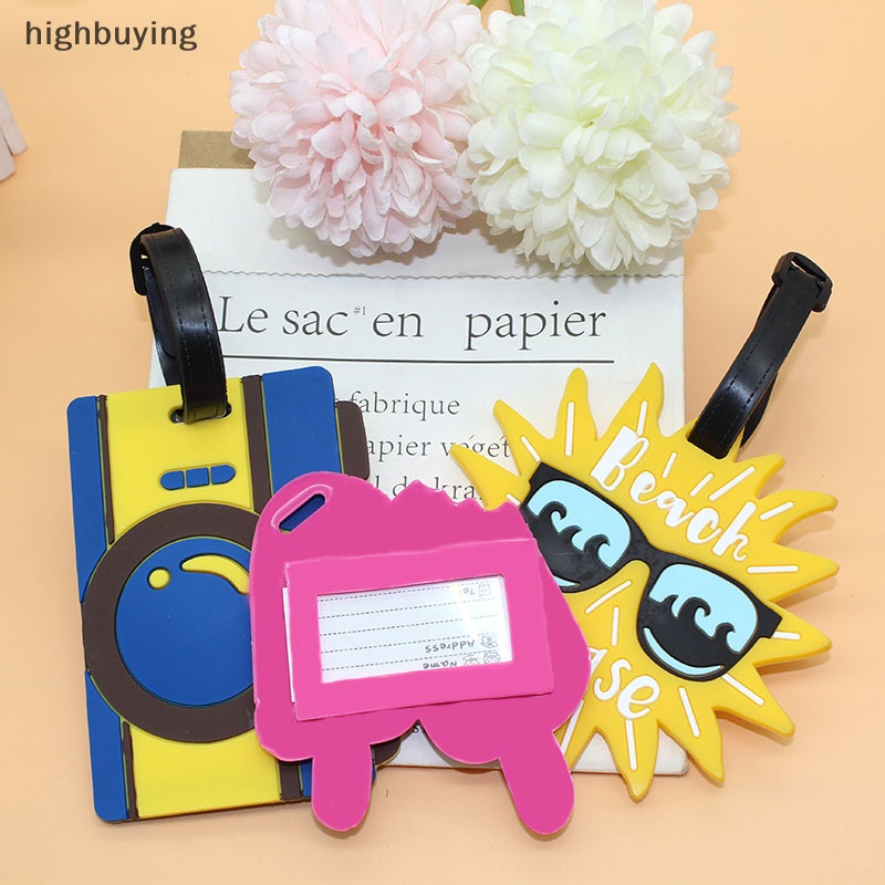 Thẻ Ghi Thông Tin Riêng Tư Bằng PVC Họa Tiết Belle Hoạt Hình Sáng Tạo Cho Hành Lý Du Lịch