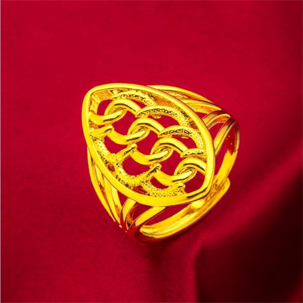 Nhẫn Mạ Vàng 24K Hình Hoa Xinh Xắn Cho Nữ