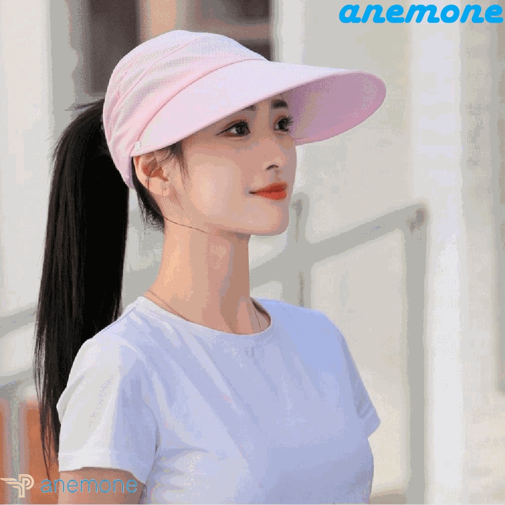 Mũ Chống Nắng Thoáng Khí Kèm Khẩu Trang Che Mặt Vành Rộng Có Thể Tháo Rời Thời Trang Cho Nữ