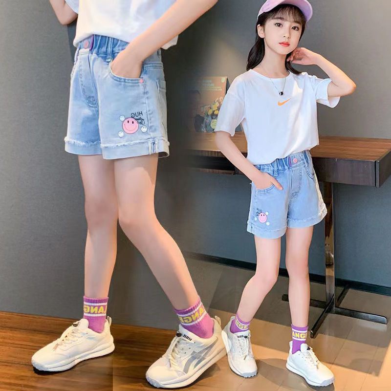 Quần Short Denim Mỏng Phong Cách Thời Trang Mới 2023 Cho Bé Gái