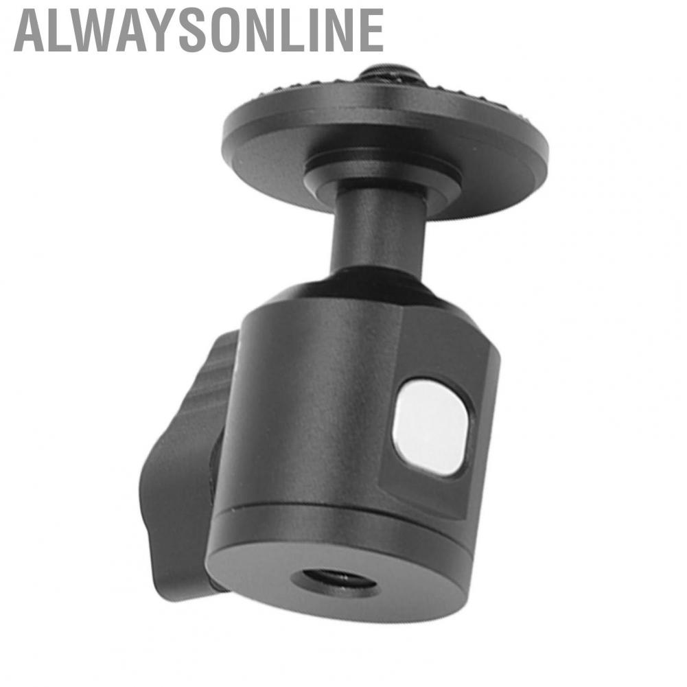 Alwaysonline PULUZ  Tripod Ball Head 360 Degree Rotation Aluminium Alloy with 1/4in Screw for Fill Light MIC