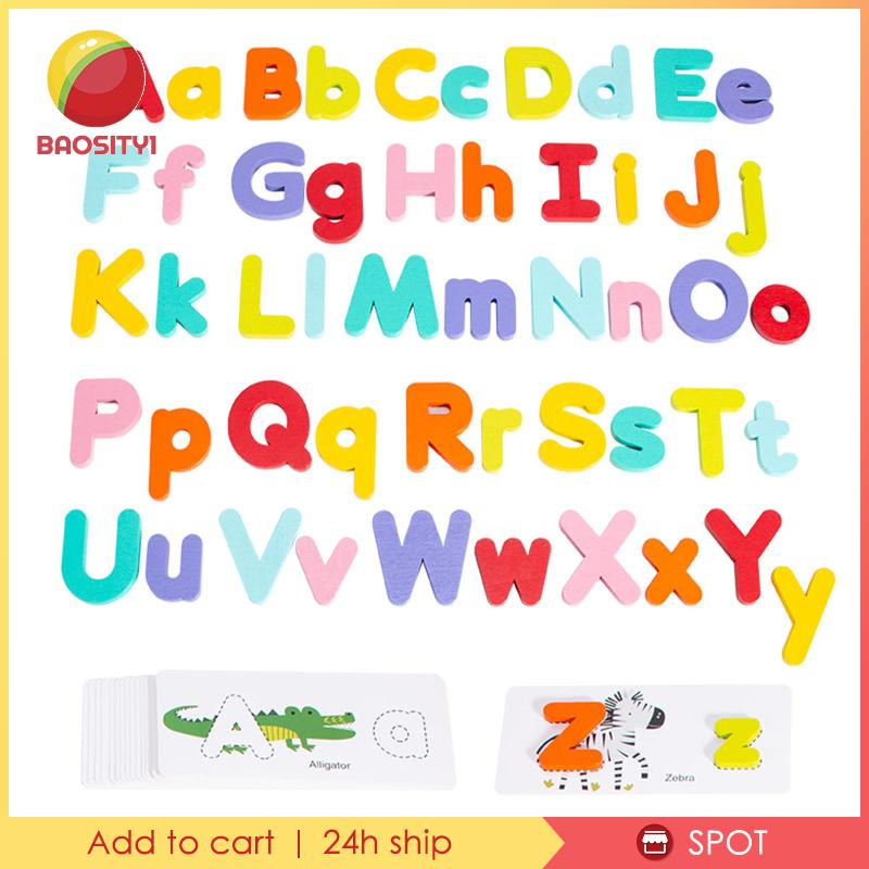 [Baosity1] Đồ Chơi Khối Gỗ Chữ Cái Phát Triển Trí Thông Minh Montessori