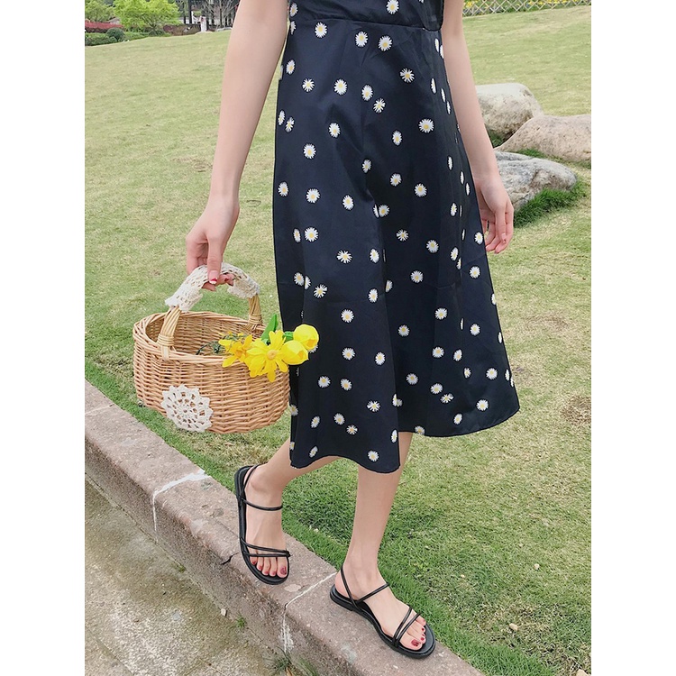 Duoya Dép Sandal Hai Lớp Đế Phẳng Phong Cách Roman Hàn Quốc Đơn Giản Thích Hợp Đi Biển