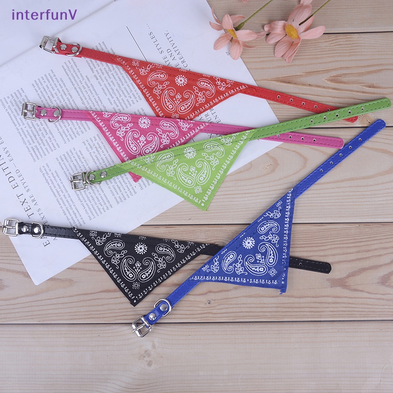 [InterfunV] Khăn Choàng Cổ Bằng Da Pu Thời Trang Cho Thú Cưng