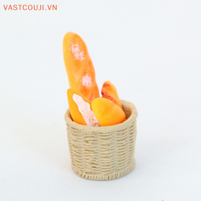 1 Bộ Giỏ Bánh Mì VASTJI Tỷ Lệ 1 / 12 Trang Trí Nhà Búp Bê
