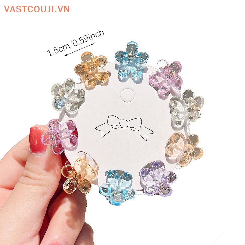 Kẹp Tóc Mini Bằng Nhựa Trong Suốt Hình Gấu / Thỏ Dễ Thương Cho Nữ