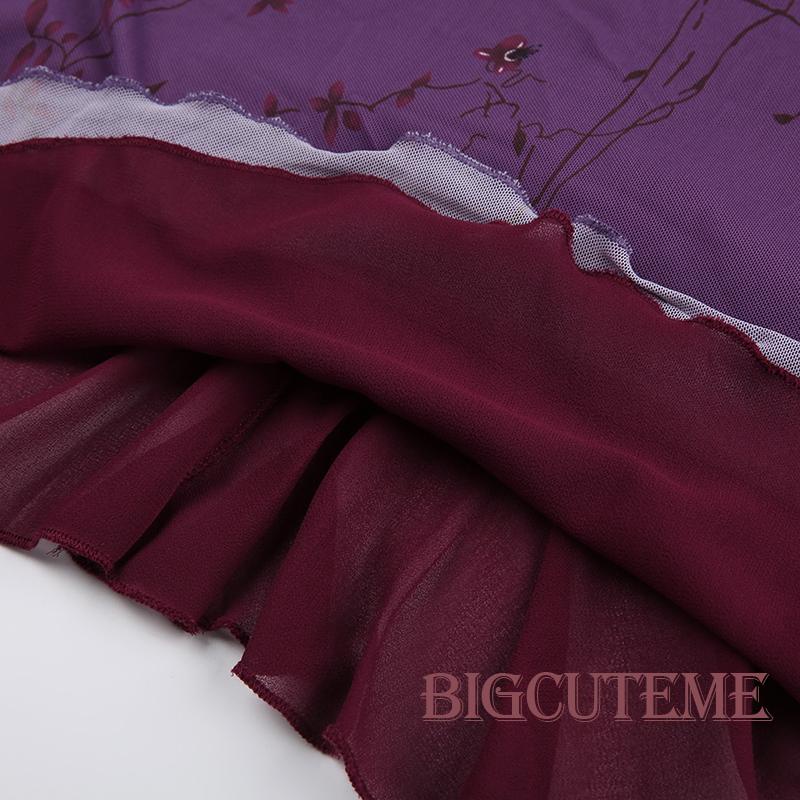 [] Đầm Hai Dây Nhún Bèo In Hoa Phong Cách Vintage Mùa Hè Cho Nữ