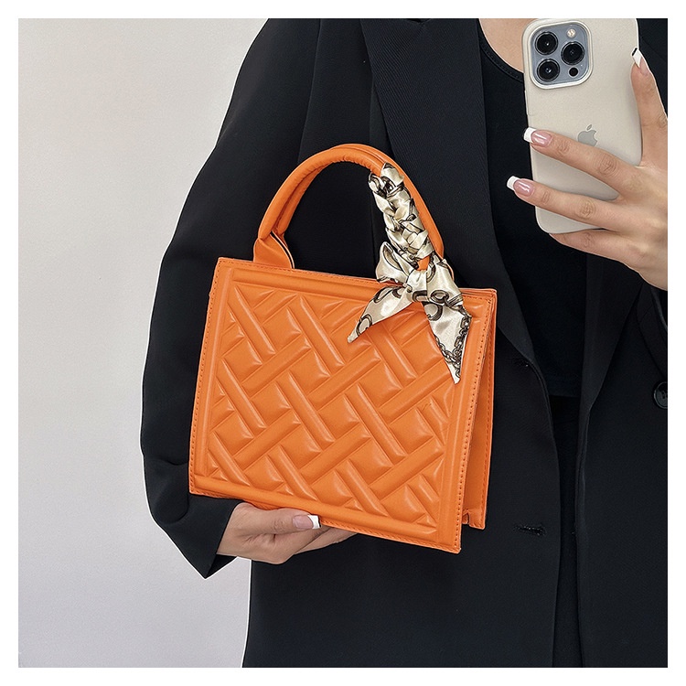 Túi Xách JASMIN NOIR Tote Hộp Nhỏ Hai Dây Đeo Khăn Choàng Kẻ Sọc Caro Thời Trang Thường Ngày Cho Nữ