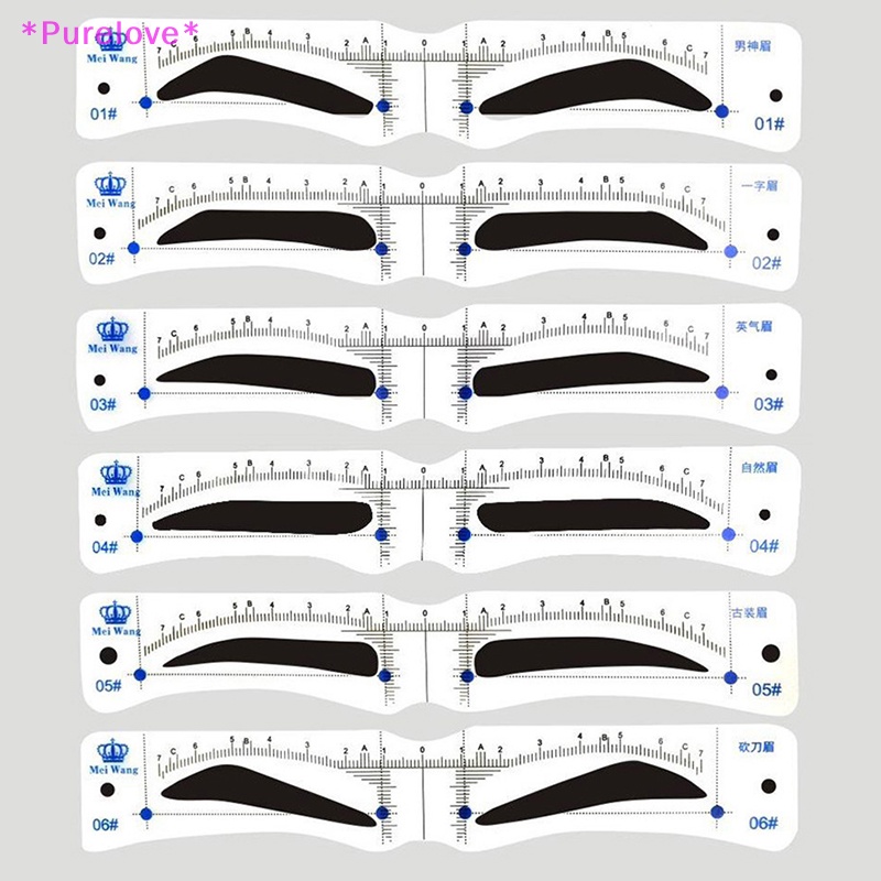 Set 12 Khuôn Kẻ Lông Mày Tiện Dụng Chất Lượng Cao Mới