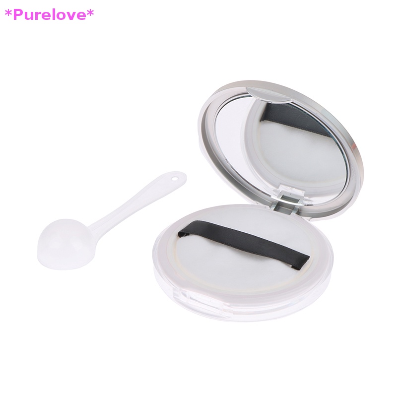 Hộp Nhựa Đựng Phấn Trang Điểm Kèm Muỗng Và Mút Xốp Tiện Dụng Mới