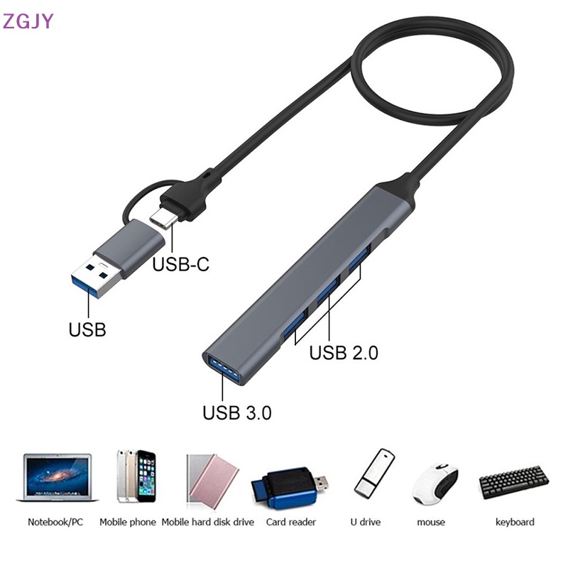 Bộ Chia 4 Cổng USB 2.0 / USB 3.0 Tốc Độ Cao 5Gbps Mới