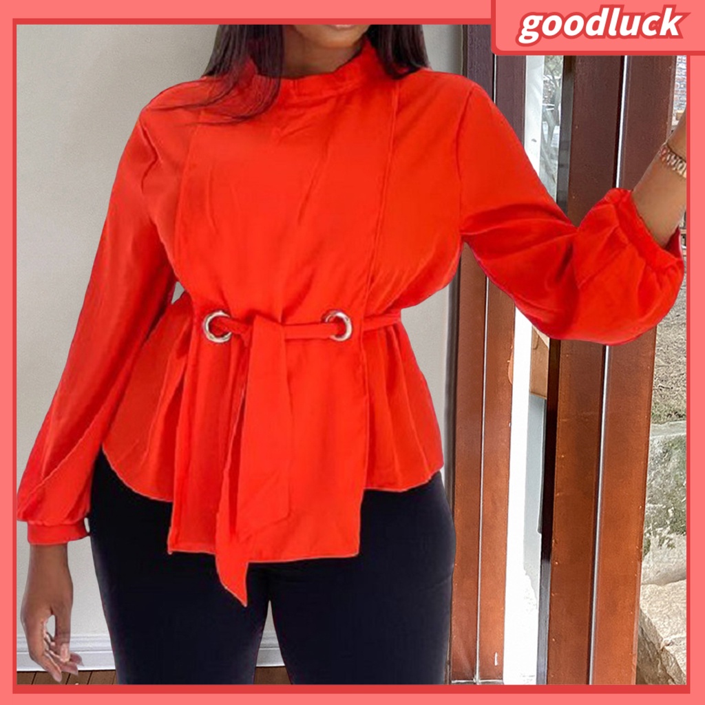 [ULK] Áo Sơ Mi Tay Dài Màu Trơn Dáng Rộng Màu Sắc Thanh Lịch Phù Hợp Với Mùa Hè Có Thể Giặt Máy Dành Cho Bạn Nữ