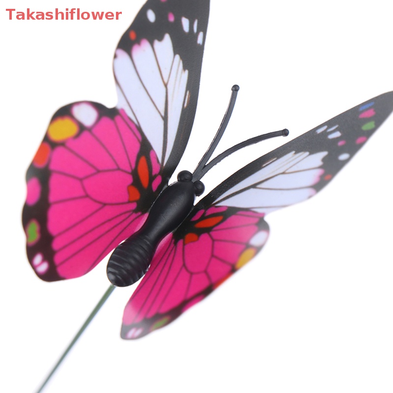 Set 10 Chậu Hoa Hình Bướm Nhiều Màu Sắc Trang Trí Sân Vườn