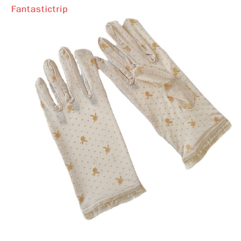 Găng Tay Ngắn Mỏng Co Giãn Chống Tia UV Mùa Hè Thu Màu Vàng Đen Mới Cho Nữ