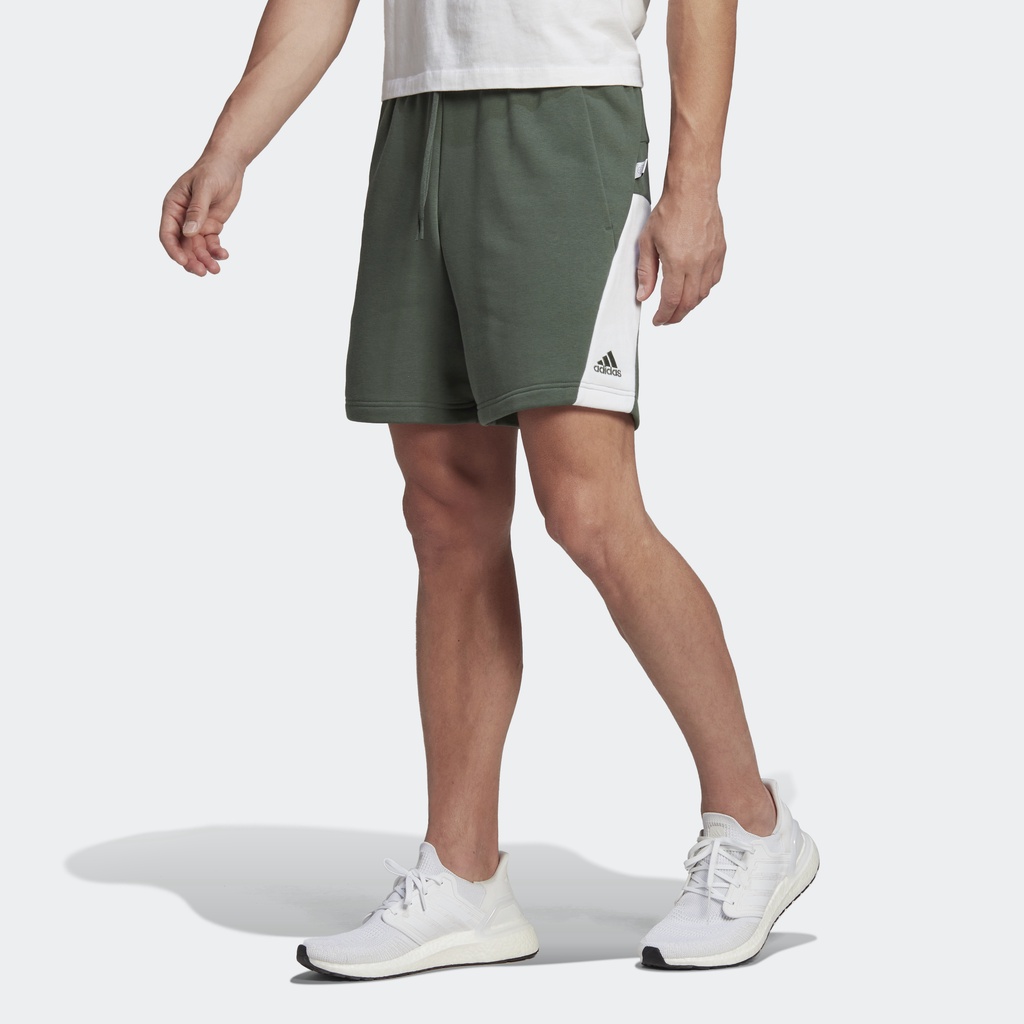 adidas Phong cách sống Quần Short Thêu Badge of Sport Future Icons Nam màu xanh lá HM7878
