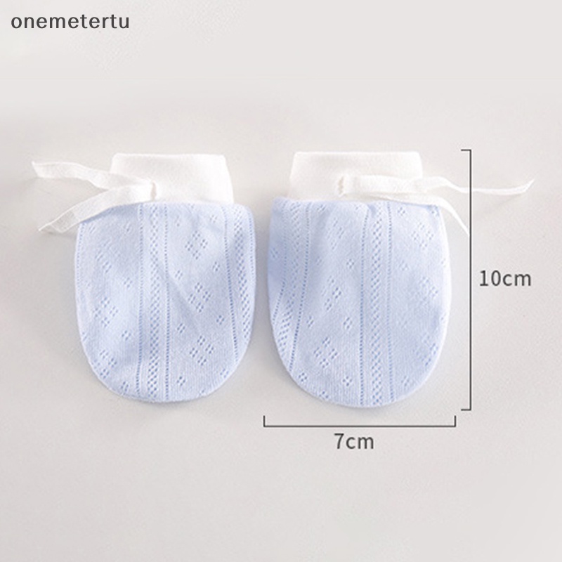 Set 2 Găng Tay Cotton Mềm Mại Chống Xước Bảo Vệ Mặt Cho Trẻ Sơ Sinh