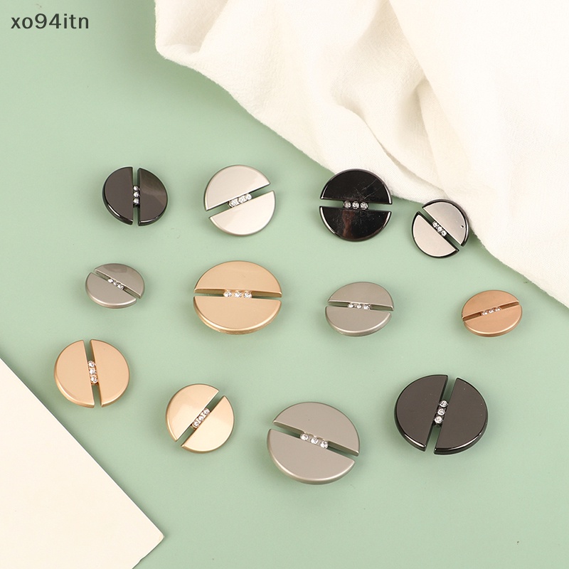 Set 5 Nút Áo Tròn Đính Đá Thời Trang 20mm / 23mm / 25mm / 30mm