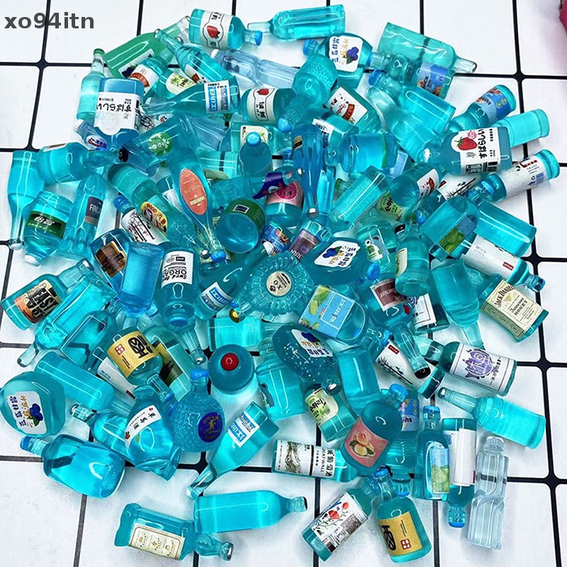 Tn Bộ 10 Chai Nhỏ Trong Suốt Màu Xanh Ngẫu Nhiên Dùng Để Đựng Kem / Trang Sức DIY