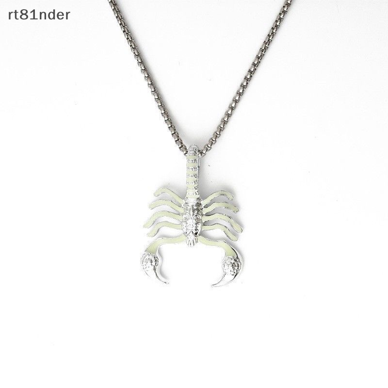 Rt Vòng cổ Mặt Bò Cạp Phát Sáng Phong Cách Punk Hiphop Thời Trang Cho Nam