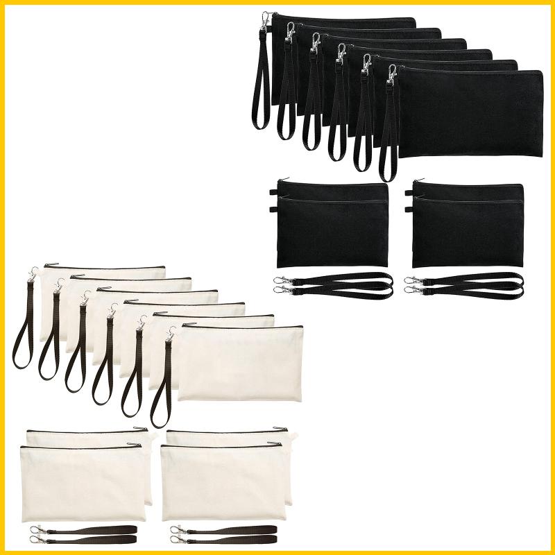 Set 10 Túi Đựng Mỹ Phẩm Màu Trơn DIY