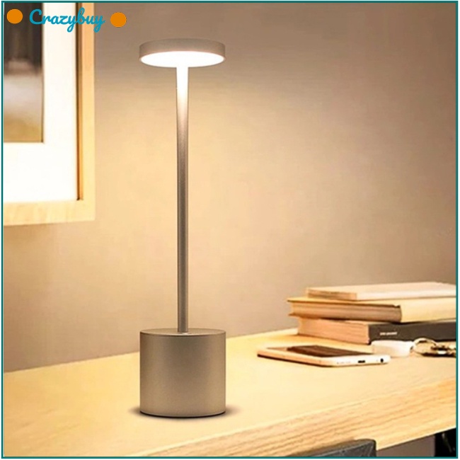 Cr Đèn Led Để Bàn Không Dây Sạc Pin Ba Bước Cỡ Nhỏ