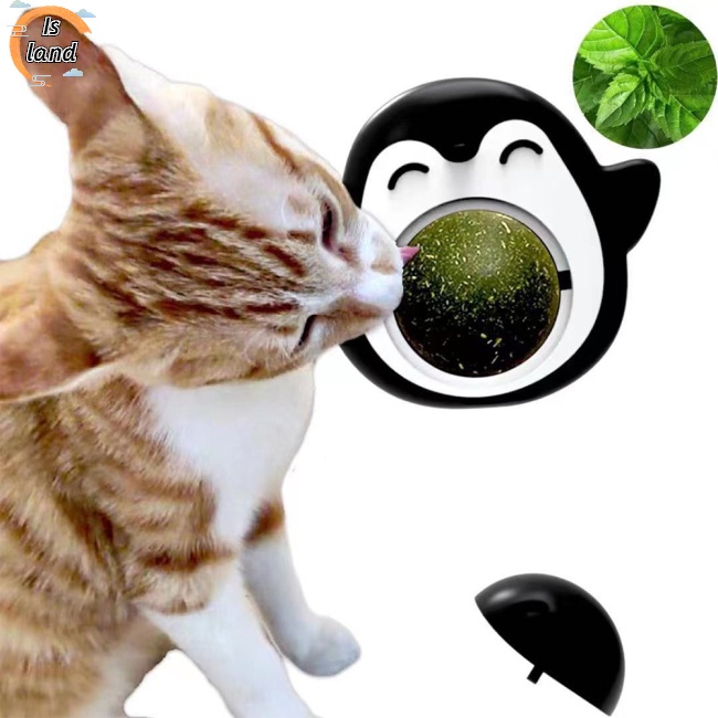 Đồ Chơi Bóng Xoay 360 Độ Hình Chim Cánh Cụt Cho Mèo Cưng