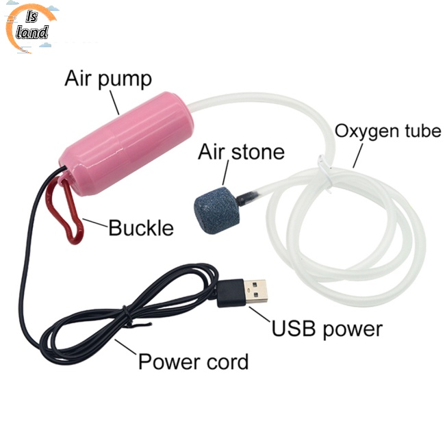 Máy Bơm Oxy Tiết Kiệm Năng Lượng Siêu Êm Sạc Usb Cho Bể Cá