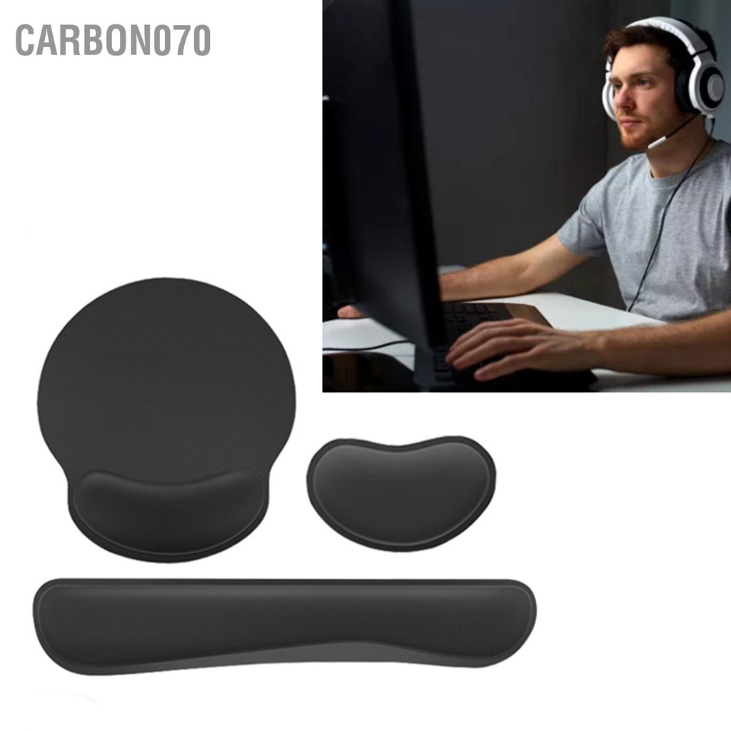 Carbon070 3 Máy Tính Cổ Tay Bộ Thiết Kế Công Thái Học Để Bàn Thảm Đáy Cao Su Cho Nhân Game Thủ Nhà Văn