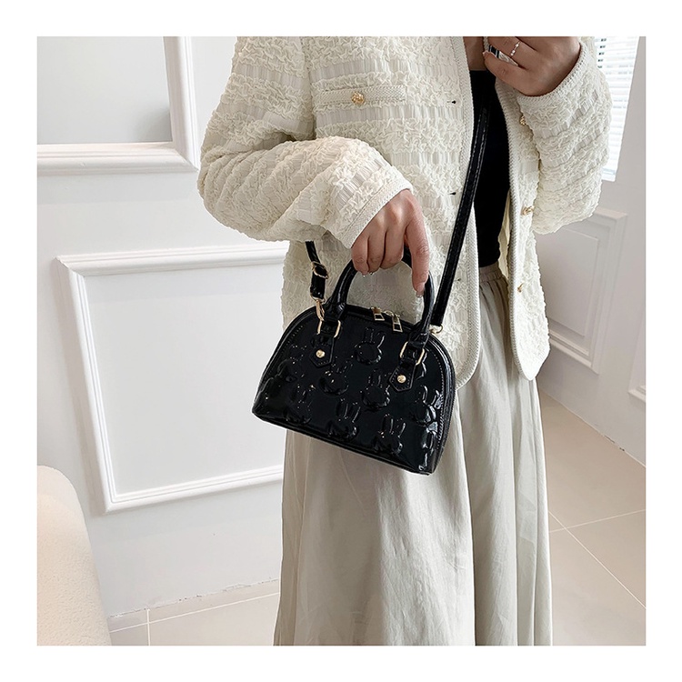 Túi Xách JASMIN NOIR Tote Nhỏ Bằng Da Bóng In Họa Tiết Thỏ Cho Nữ