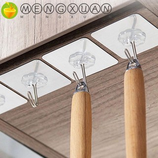 Bộ móc treo đồ dán tường trong suốt chống nước tái sử dụng được cho nhà bếp/nhà tắm