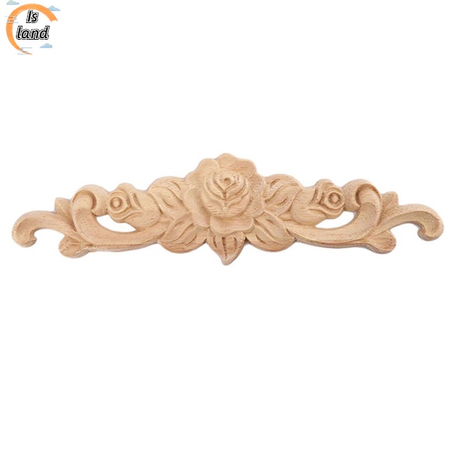 Miếng Gỗ Chạm Khắc Hoa Hồng Trang Trí Nội Thất