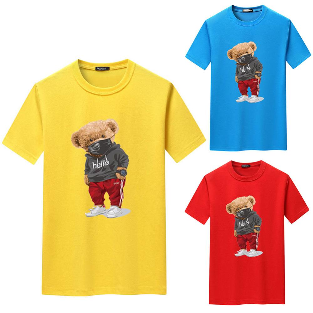 Áo Thun Tay Ngắn Cổ Tròn In Họa Tiết Hoạt Hình Thời Trang Mùa Hè Cho Nam G4O7