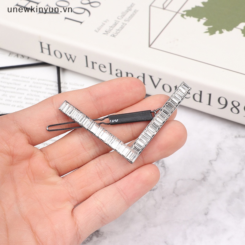 Kẹp Tóc Kim Loại Đính Đá Zircon Thời Trang Cho Nữ