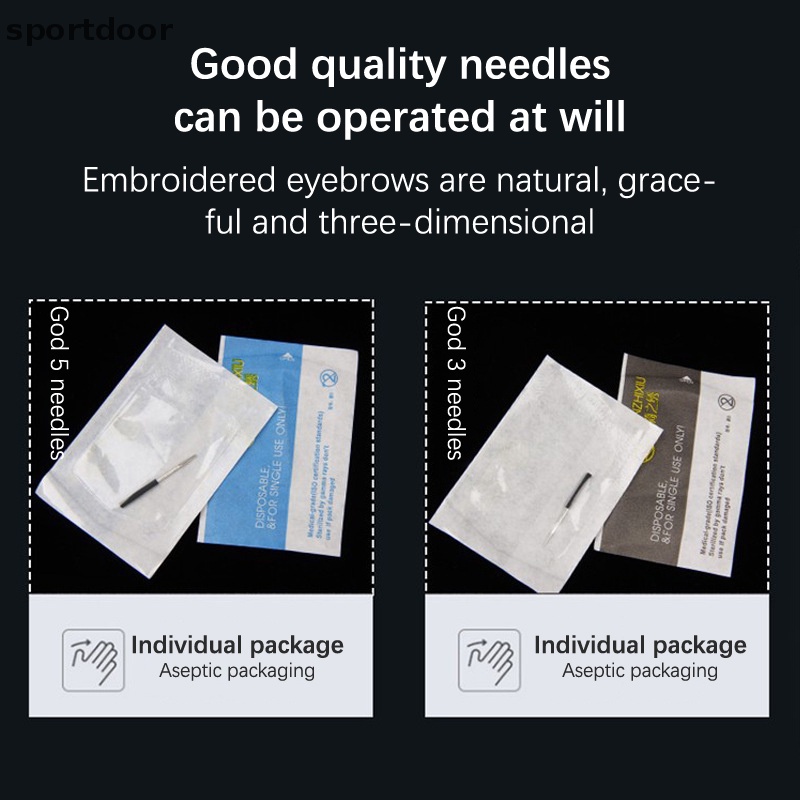 Bộ 10 Miếng Dán Tròn Phun Sương Trang Điểm Lông Mày Vĩnh Viễn