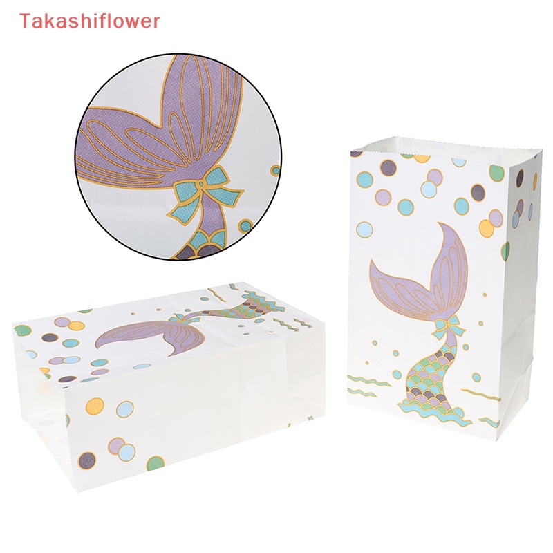 Set 12 Túi Giấy Đựng Kẹo Hình Nàng Tiên Cá