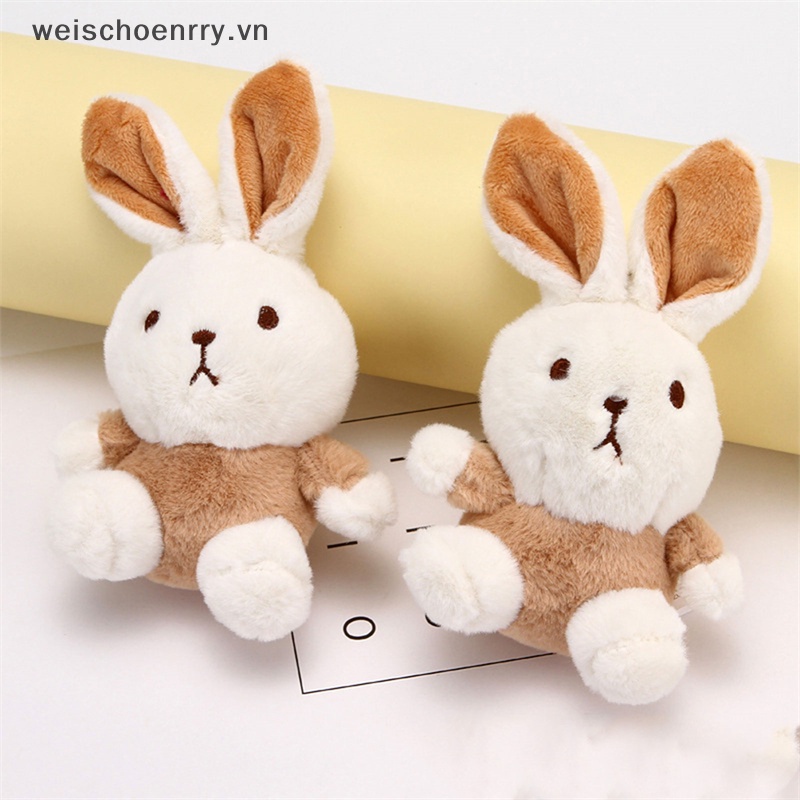Móc Khóa Hình Gấu / Thỏ Nhồi Bông Mini Mềm Mại Dễ Thương