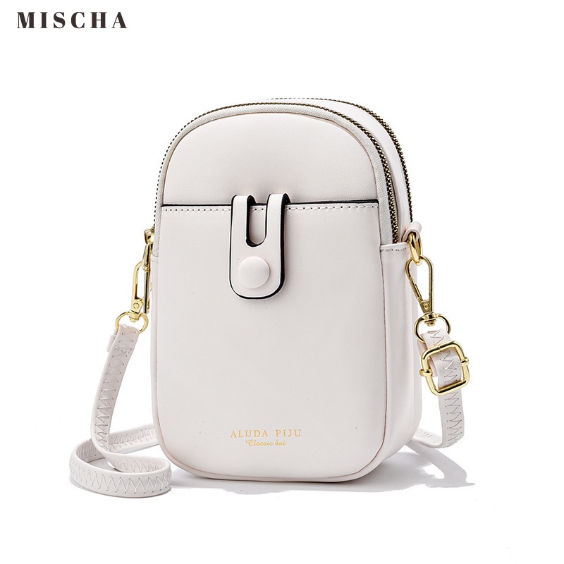 MISCHA Túi Đeo Chéo Vai Đựng Điện Thoại Màu Kẹo Tươi Mới Đơn Giản Phong Cách Hàn Quốc Dành Cho Bạn Nữ