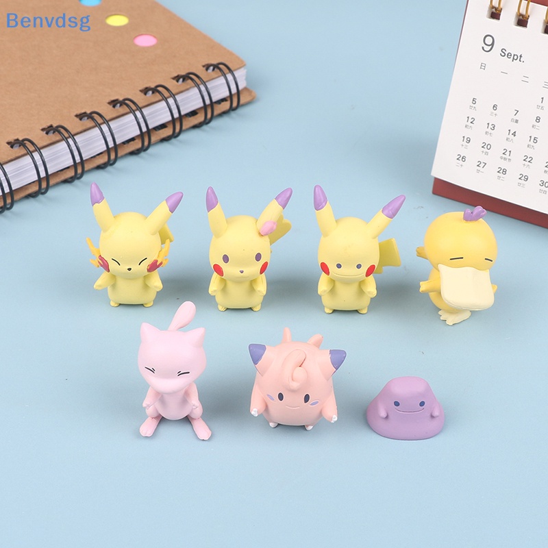Benvdsg &gt; Mô Hình Nhân Vật Queue Bikachu Psyduck Mew Clefairy Hoạt Hình Kawaii Bằng Pvc