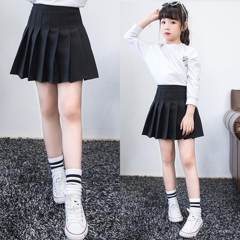 Chân Váy Ngắn Chữ a Xếp Ly Phong Cách Phương Tây Thời Trang Xuân Thu Dành Cho Bé Gái