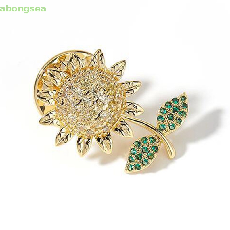 Ghim Cài Áo Hình Hoa Hướng Dương Đính Đá Lấp Lánh Chống Ánh Sáng Dành Cho Trang Trí