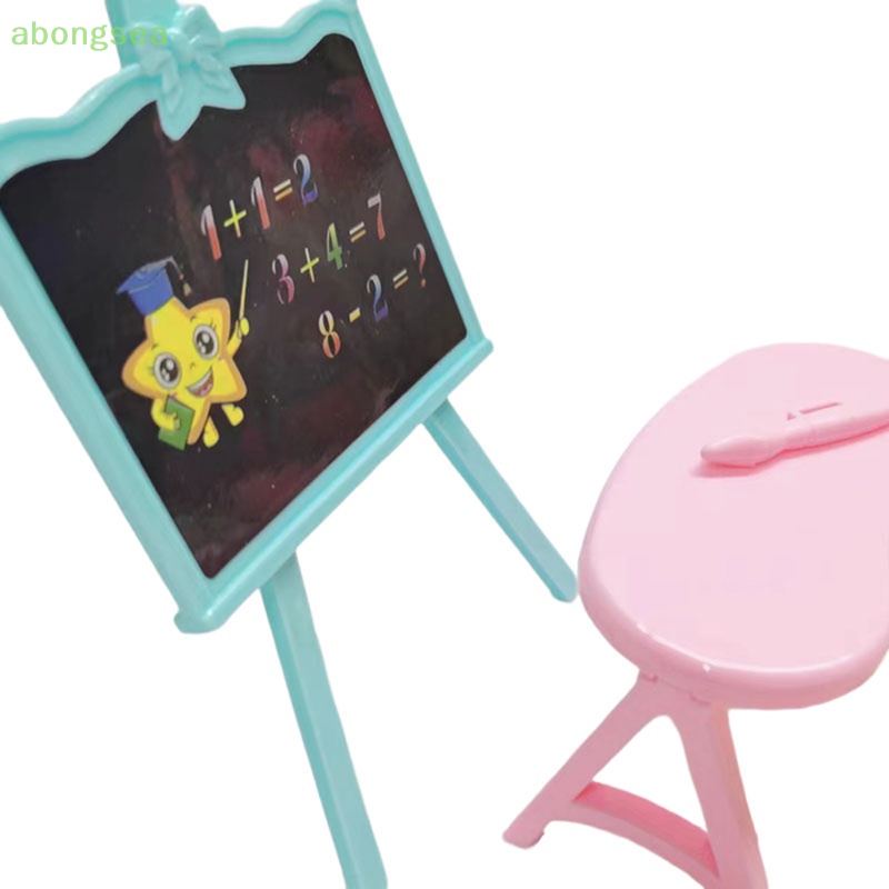 Set 4 Mô Hình Bảng Đen 16cm Trang Trí Nhà Búp Bê