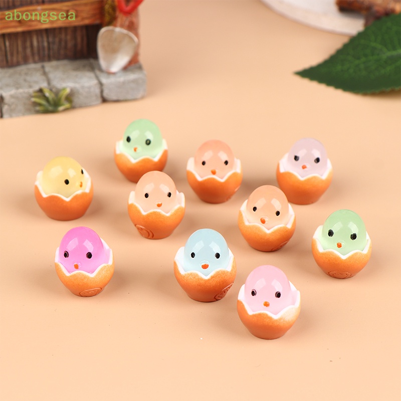 Set 10 Quả Trứng Gà Màu Dạ Quang 18 * 21mm Tự Làm Đồ Trang Trí