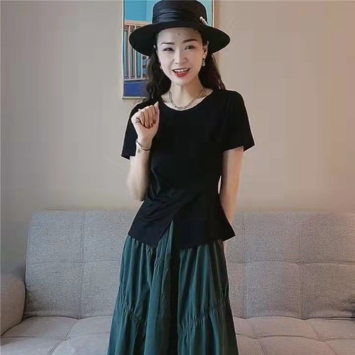 Áo Thun Cotton Nguyên Chất Ngắn Tay Phong Cách Mới 2023 Cho Nữ