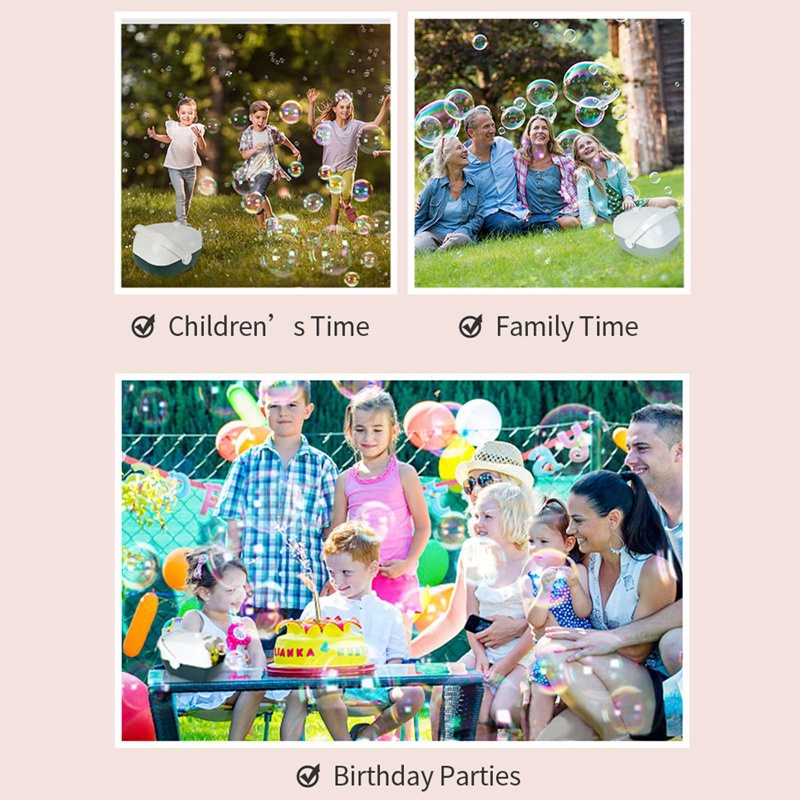 Máy Thổi Bong Bóng Xà Phòng Tự Động WNCDS V08 Hình Vali Có Thể Sạc Lại Bằng Cổng USB Cho Trẻ Em