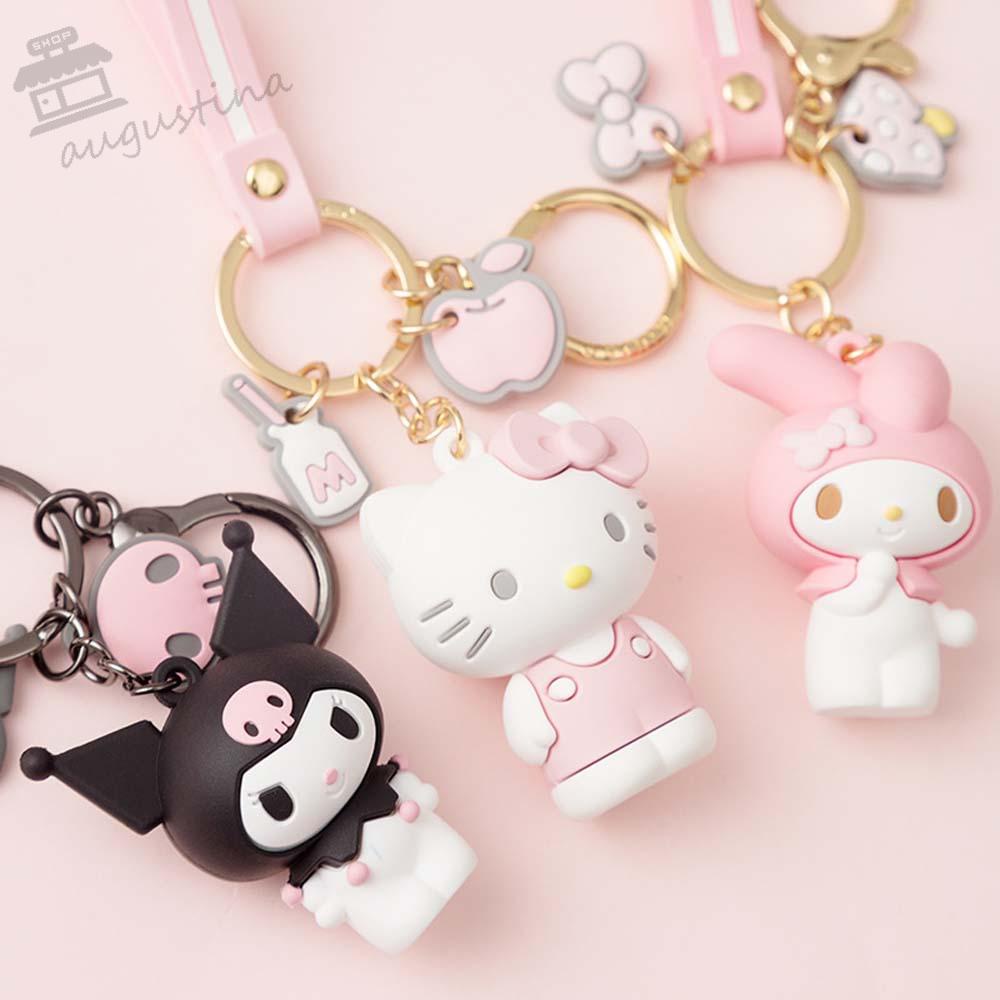 Augustina Móc Khóa Hình Chim Cánh Cụt / Ếch / Cinnamoroll Trang Trí Xe Hơi