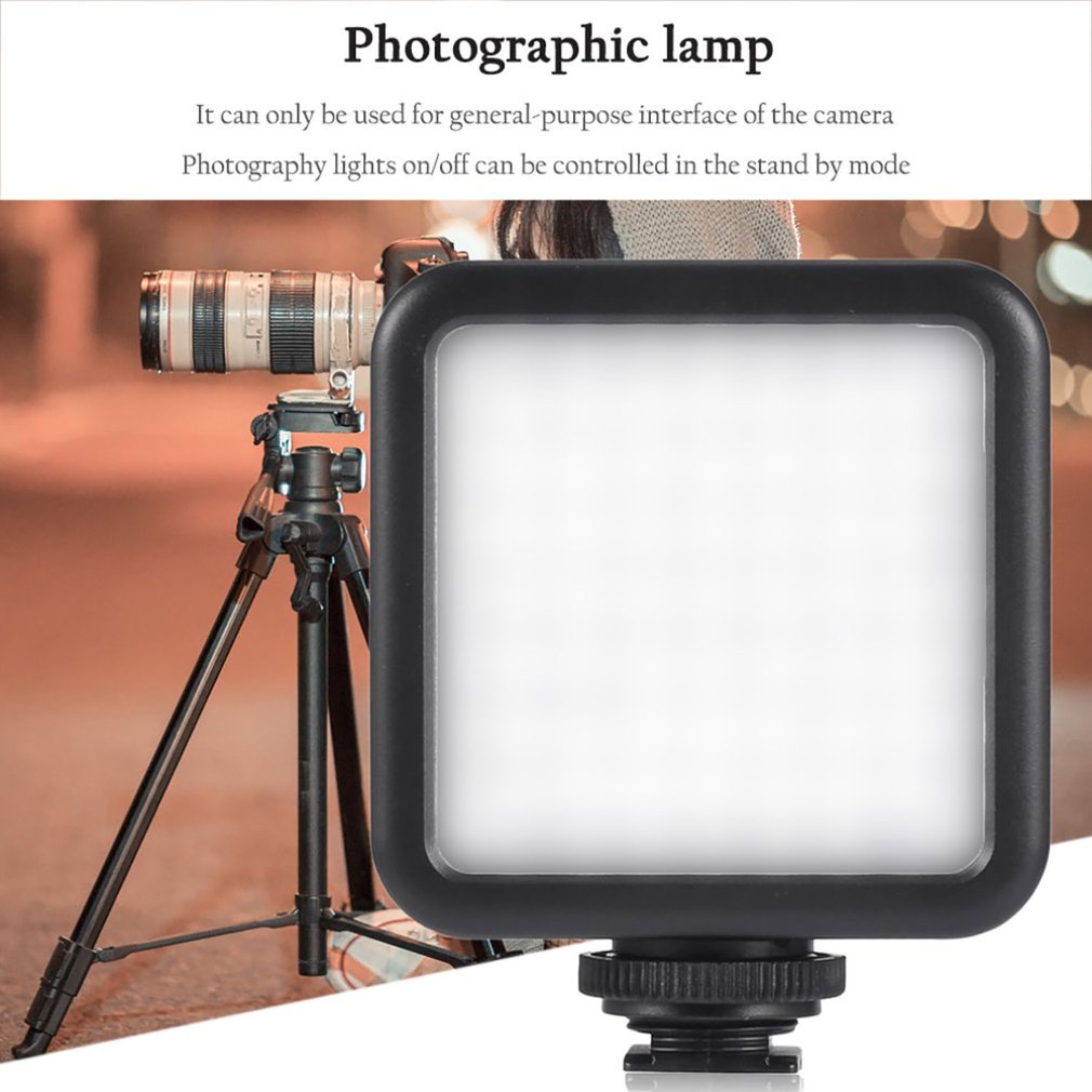 5.5W 800Lm 6000K Mini Portable Long Life 49 Led Video Light Lamp Photographic Photo Lighting For Camera Photography [Q/10]
