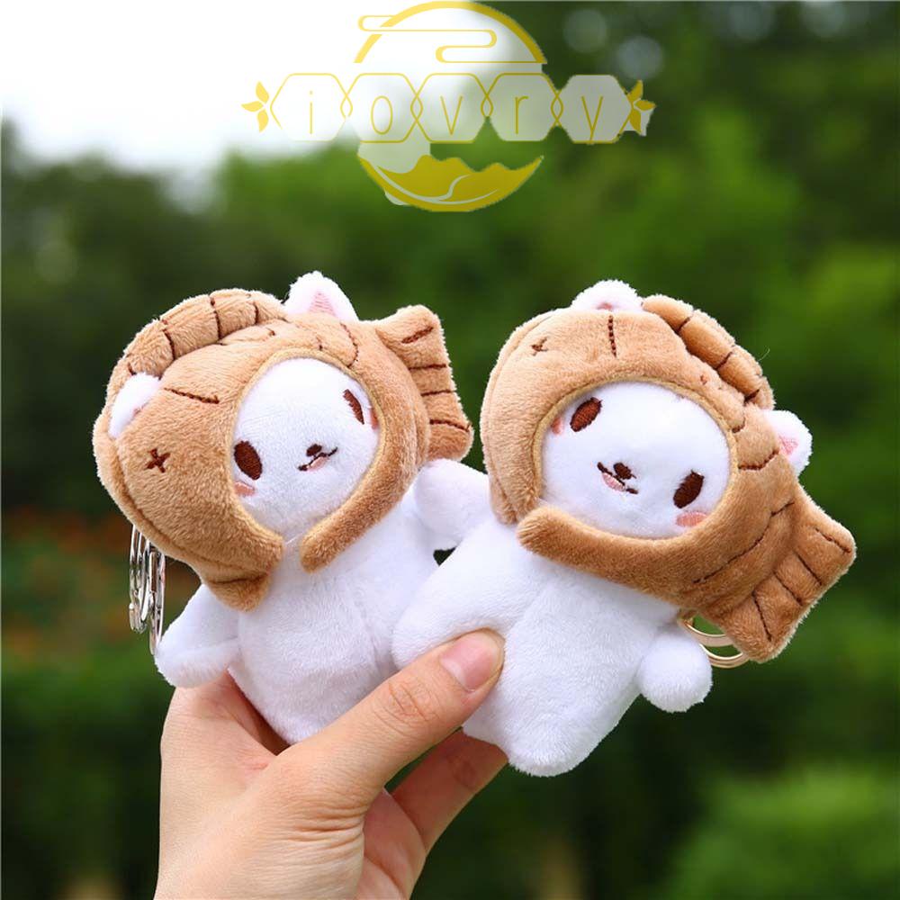 Móc Chìa Khóa Hình Búp Bê Nhồi Bông Màu Ngà Dễ Thương