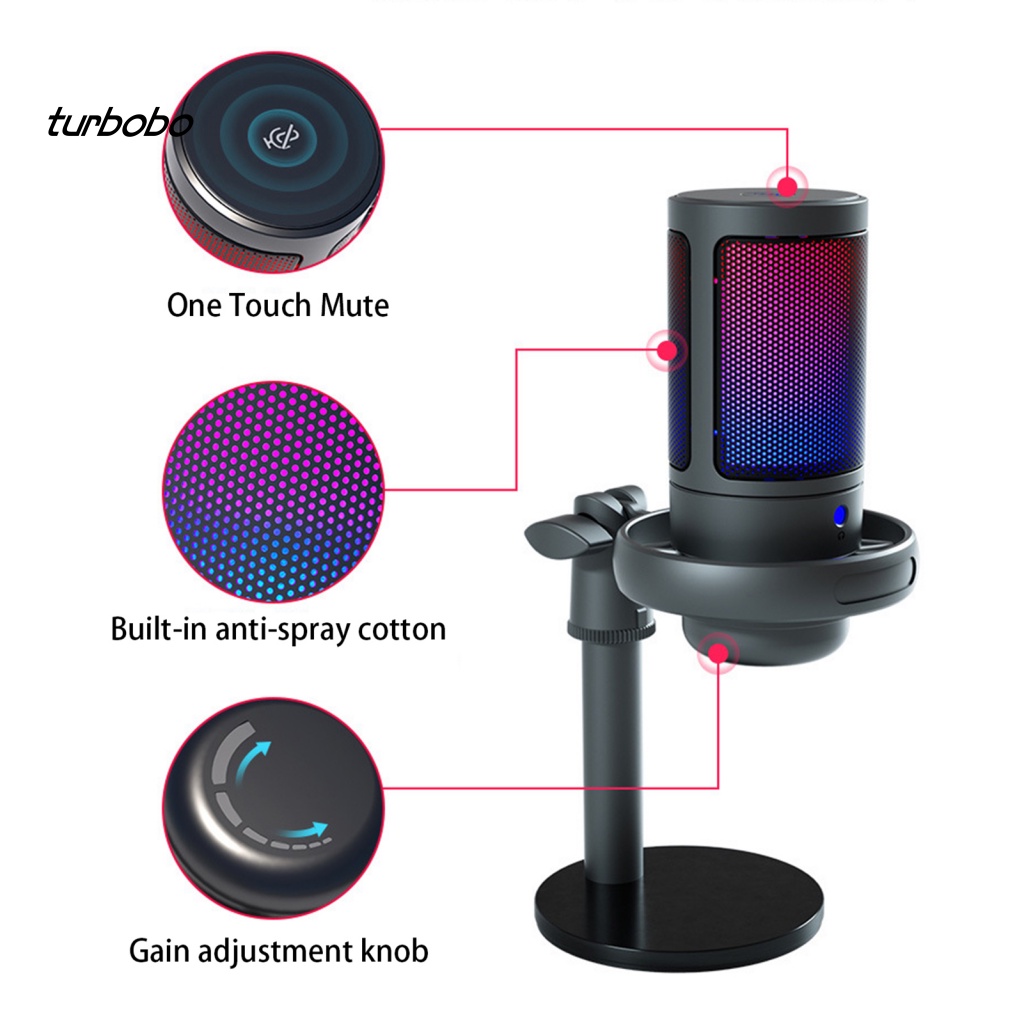 1 Set Micro Ghi Âm Màu Đen Có Chân Đứng Tripod Dùng Chơi Game Tại Nhà