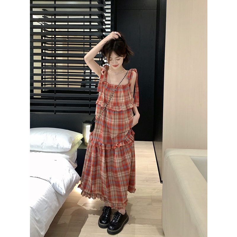 Set Đầm Hai Dây + Áo Khoác Không Tay Phong Cách Thời Trang Mùa Hè Dành Cho Nữ