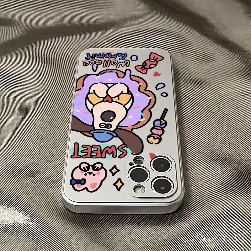 Ốp Điện Thoại Silicon TPU Mềm Mạ Điện Hình Cún Chống Sốc Cho IPhone 14 13 12 11 Pro XS Max XR X 8 + 7 6S Plus